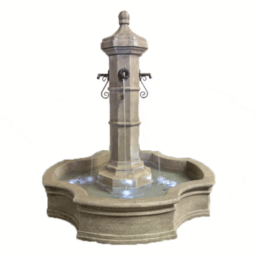 Roubaix Pond Outdoor Cast Stone Garden Fountain for Spouts Fountain Tuscan